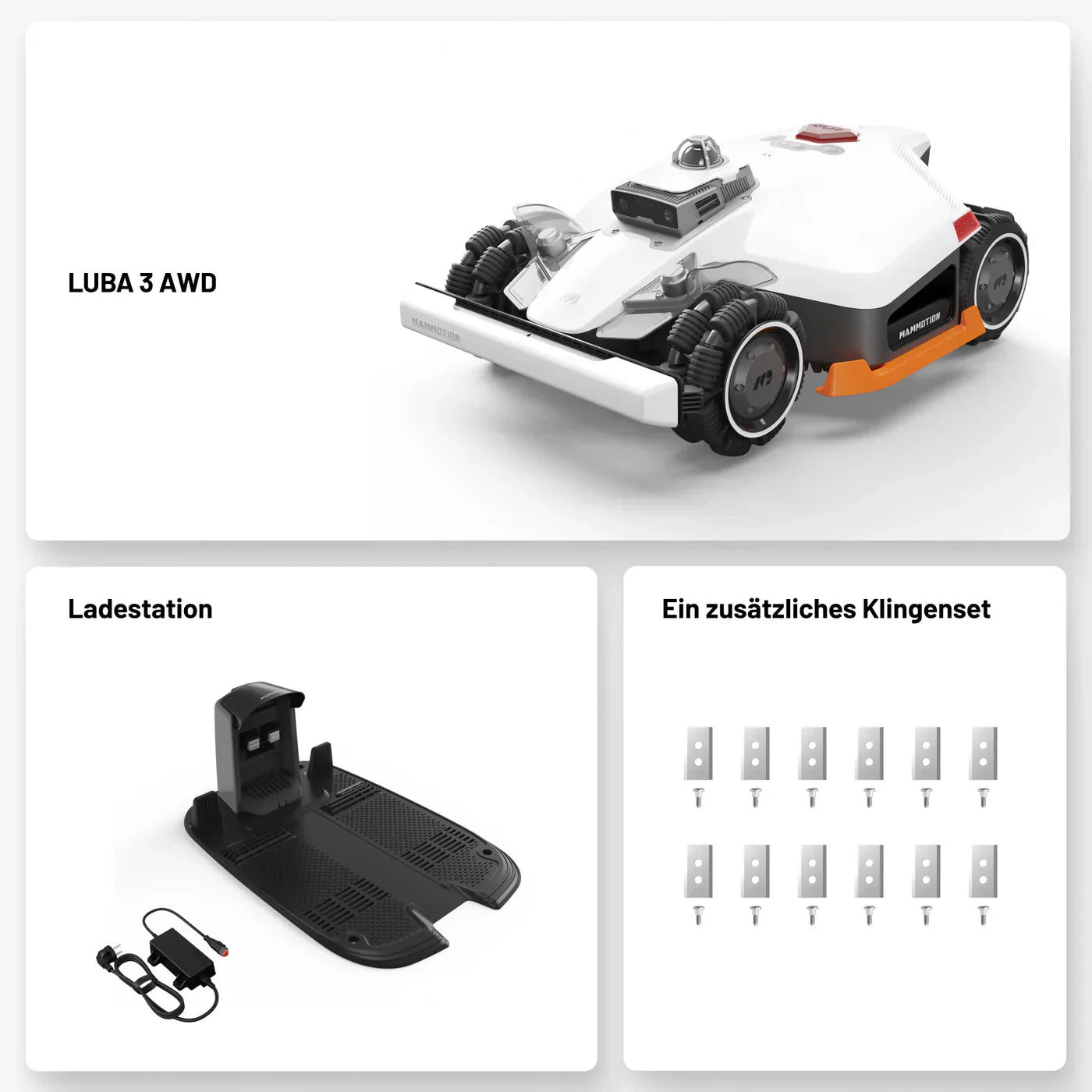 Mammotion LUBA 3 AWD 10000 Mähroboter – 10.000 m², Allrad, LiDAR, ohne Begrenzungskabel